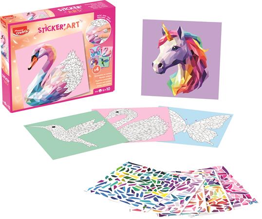 Kreatív matricás készlet, különleges állatok, MAPED CREATIV "Sticker` Art"